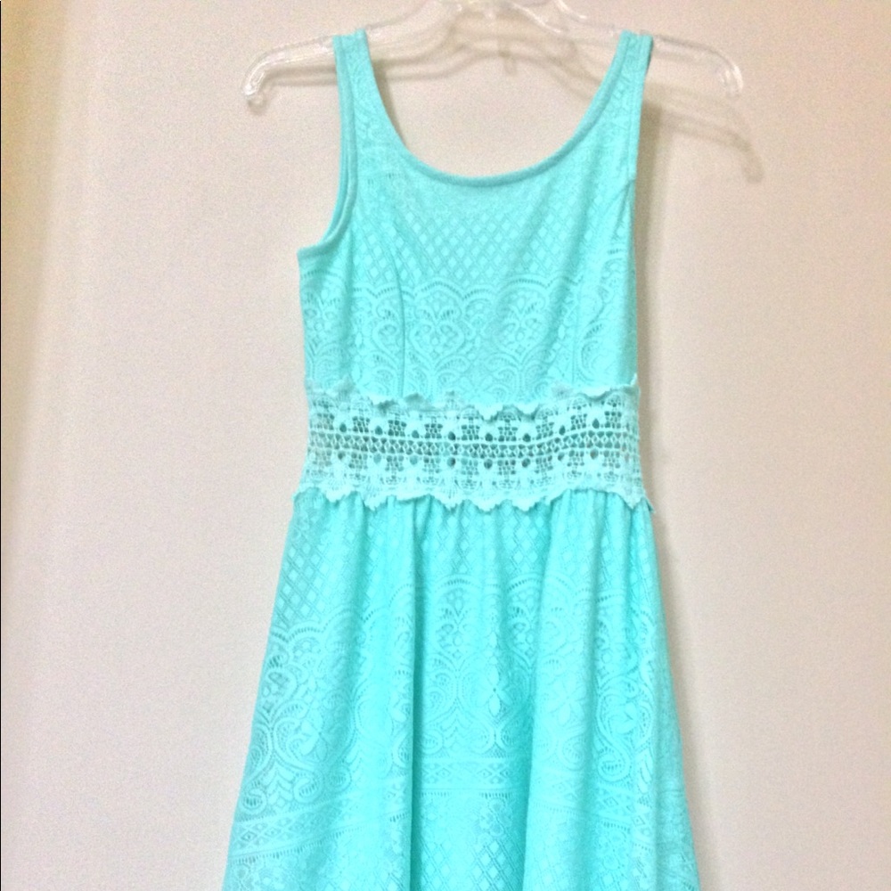 Turquoise lace dress from Xhilaration